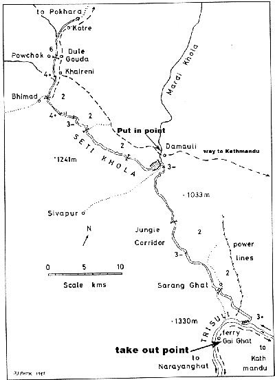 Seti River Rafting Map